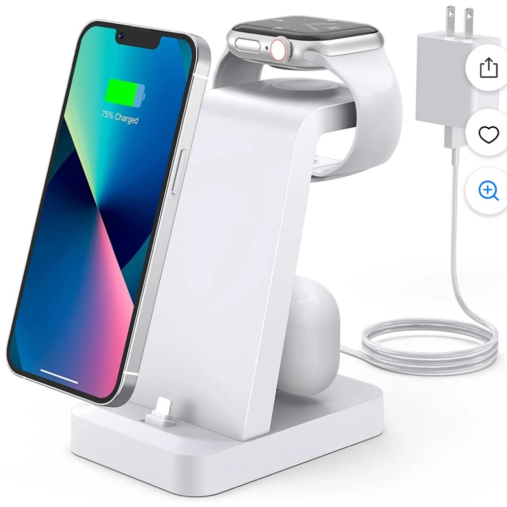 NEW ETEPEHI 3 in 1 Fast Wireless Charging Dock Stand for Apple Watch & iPhones